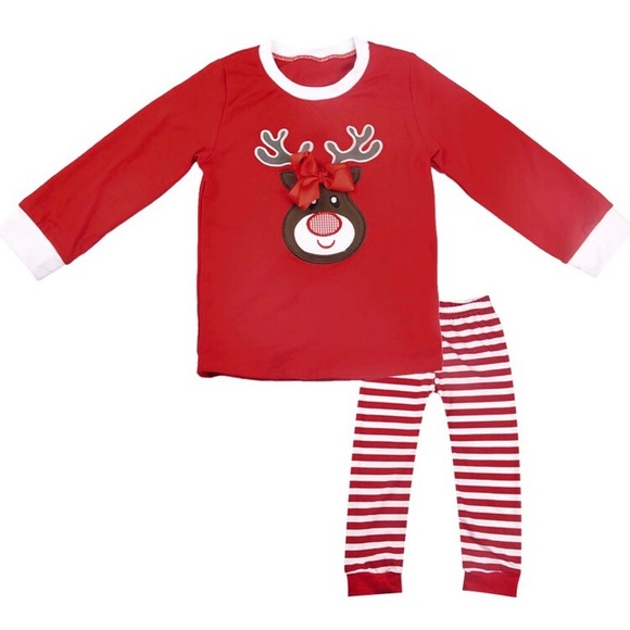 NEW Girl’s Christmas Deer Pajama Set - Picture 4 of 4